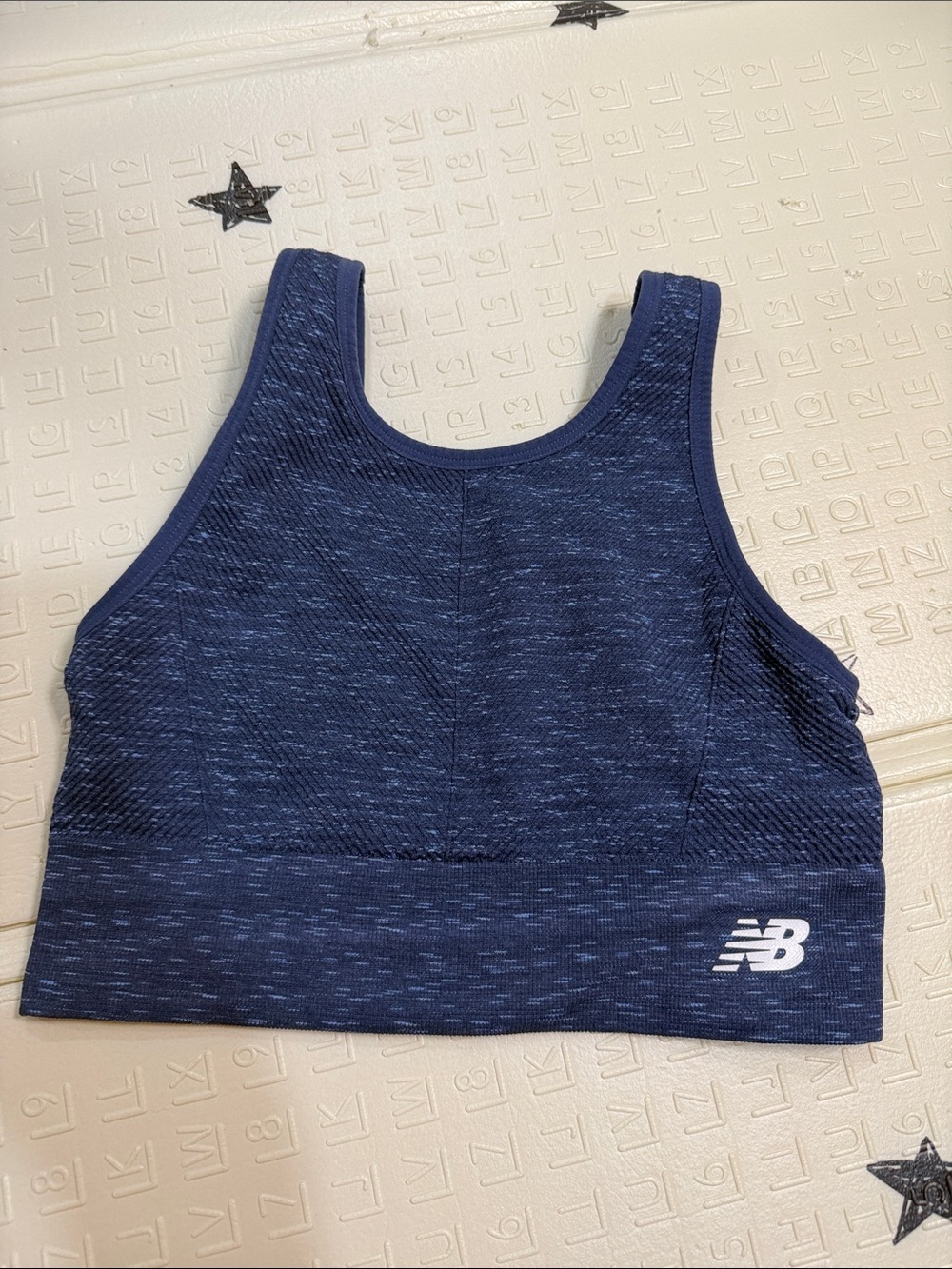 New Balance Women's Seamless Stretch Sports Bra in Navy Heather
